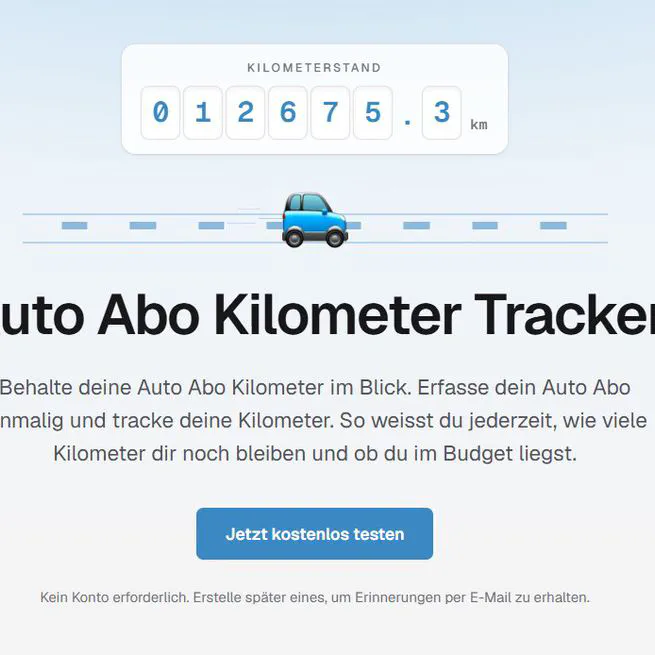 Auto Abo Kilometer Tracker